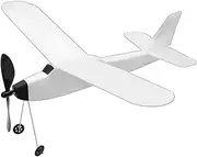 Powered Airplane Kit - Rubber Band Powered Glider Airplane Model | Flying Model Aircraft | Airplane Model | Glider Aircraft Flying Games for Kids Students Adults Girls Sports Outdoor Activities