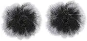 HYTROVE 2Pcs Mic Cover Clip Microphone Protector Windproof Imitation Accessory Durable Cover for Mic Suitable for Various Microphones Protects Against Spit and Wind