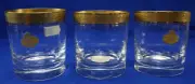 Theresiental Minton Gold (3) Old Fashioned Whiskey Glasses, 3½" New w/Tag (G42)