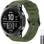 Quick Release Sport Bands for Garmin Fenix 7 Band/Fenix 6 Band/Garmin Forerunner 935 Band, 22mm Silicone Breathable Replacement Strap for Garmin Fenix 7/Fenix 6/approach s60/s62/Forerunner 955/945/935