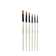 6Pcs/Pack New Pearlescent Nylon Brushes Set for Drawing Painting Oil High Quality Acrylic Wooden Handle Watercolor Art Supplies