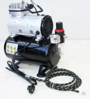 Airbrush Air Compressor w/ 3L Tank & 6' Hose Multipurpose Tattoo Makeup Cake Dec