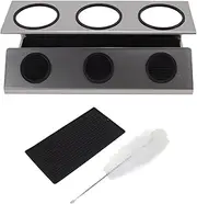 Bottle Drain Drying Rack 304 Stainless Steel Silicone Pad Silver 3 Holes Soda Bottle Drying Rack for Home Kitchen Durable and Practical Design