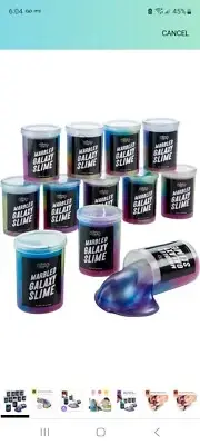 Kicko Slime Marbled Unicorn Color 12 Pack - Colorful Galaxy Sludge - Sensory and