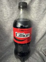 Share a Coke with Lillian 2025 Personalized Gift Coca~Cola Bottle 20oz Zero