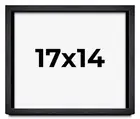17x14 Shadow Box Frame Black | 1 Inches Deep Real Wood Farmhouse Shadowbox Displ