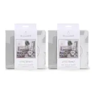2PK The Peanutshell Little Peanut Grey Cot Fitted Sheet Baby Nursery Decor