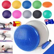 Stability Balance Cushion Yoga Air Disc Ankle Knee Strength Rehab Floor ExerciTK
