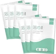 6 Pack Disposable Bath Towel Shower Bath Body Large Towel for Hiking, Camping, Backpacking, Cycling Road Trips 27.5 * 53.15 Inches