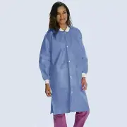 SMS 45 GSM Lab Coat Gown Isolation Water-Repellent Disposable Medical Unisex