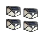 4pk 100 LED Solar Sensor Lights Garden Outdoor Motion Sensor PIR Light Security Floodlight Waterproof