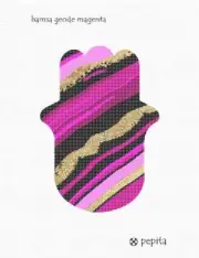 Hamsa Geode Magenta Needlepoint Kit or Canvas