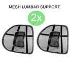 2PCS Mesh Car Seat Back Rest Lumbar Support Office Chair Van Home Pillow Cushion