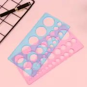 8 Pcs Ruler for Student Drawing Straight Circle Template Clear