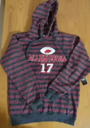 Buffalo Bills NFL Josh Allen “Allentown” Red Grey Pullover Hoodie Size Medium