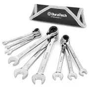 Reversible Ratcheting Combination Wrench Set SAE 9-Piece Open End Spanner With