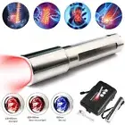 5 LEDs Red Light Chargeable Therapy Infrared Torch For Pain Relief Beauty Repair