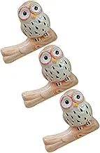 HOLIDYOYO 3pcs Japanese Style Ceramic Owl Chopsticks Holder Cute Tableware Rests for Chopsticks Spoons Forks and Functional Home Accessory Keeps Table Clean and Prevents Rolling