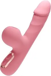 Rabbit Vibrator with Heating Function, G Spot and Clitoral Massage, Adult Toy (pink)