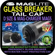 MAGLITE UPGRADE FLASHLIGHT TORCH TAIL CAP GLASS BREAKER D/DL MOD & 6V MAGCHARGER