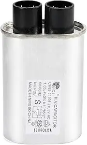 Universal Microwave Oven High Voltage Capacitor 1.05 MFD uF Compatible and Replace for GE Samsung LG Media Hair Amana Kenmore Mayta and Whirlpool