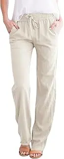 [Generic] Women's Wide Leg Yoga Pants High Waist Lightweight Open Bottom Workout Athletic Joggers Elastic Drawstring Trousers