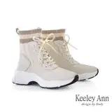 在飛比找遠傳friDay購物優惠-Keeley Ann條紋中筒襪套休閒靴(米色17777243