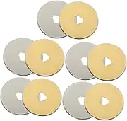 Angoily Titanium-Plated 45mm Round Quilting Blade 10pcs Replacement Rotary Cutting Blades for Handcrafting Sewing