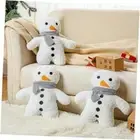 Huwena 3 Pcs Winter Snowman Pillow Christmas Snowman Pillows Snowman Plush