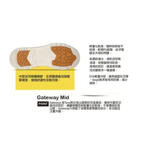 Teva 男 Gateway Mid 中筒防潑水休閒鞋 輕量健行鞋 [北方狼] 1115192