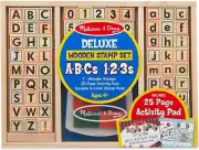 Melissa & Doug - Deluxe Wooden ABC-123 Stamp Set