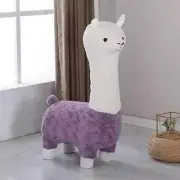 Alpaca Stools Cartoon Fleece Chair Footstool Ornaments Changing Shoes Stool GIFT