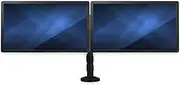StarTech.com Cross Bar Grommet/Desk Clamp Mount Dual-Monitor Arm, Black
