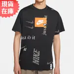 NIKE SPORTSWEAR 男裝 短袖 休閒 寬版 純棉 滿版 印花 黑【運動世界】CW0378-010