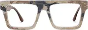 [Zeelool] Classic Oversized Aviator Eyeglasses Fashion Clear Glasses for Men with Non-prescription Lens Killian ZJGA358799