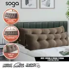 SOGA 2X 100cm Coffee Triangular Wedge Pillow Headboard Bedside Tatami Cushion