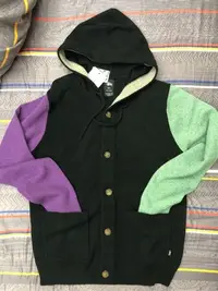 在飛比找Yahoo!奇摩拍賣優惠-Stussy clolorblock cardigan 黑色