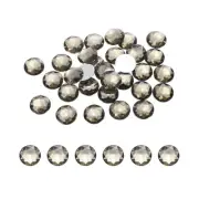 Flat Back Round Acrylic Rhinestones,16mm Grey Black Crystal Rhinestones 50Pcs