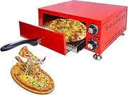 Stainless Steel Pizza Oven Indoor,Commercial Pizza Cooker,12" Indoor Electric Pizza Oven with Adjustable Temperature & 60 Minutes Timer,Maximum 300℃ Stainless Steel Table Top Pizza Maker