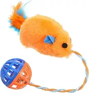 BESPORTBLE Interactive Cat with Bell Funny Kitten Plaything for Exercise Plush Mouse Ball for Indoor Play Safe Engaging Kitten Accessories