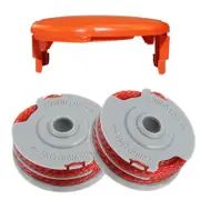 2 x Double Autofeed Spool & Line + Spool Cap Cover For Flymo Strimmer Trimmers 2pcs Spool+cap