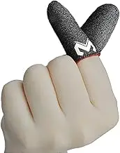 2Pcs Finger Sleeves Game Control Non-Slip Mobile Phone Fingertip Cover Gloves Game Console Black