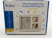 Bubzi Charming Baby Clay Handprint & Footprint Keepsake Kit w/Frame -New/Sealed