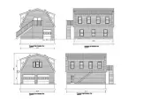 26'X30' GAMBREL ROOF GARAGE PLAN ROOF GAMBREL BLUEPRINT PLAN #18-2630 GMB-5
