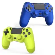 2 Pack Wireless Controller Compatible with PS4/Slim/Pro/PC with Blue + Green
