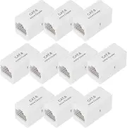 uxcell 10 Pcs RJ45 Ethernet Coupler, Female to Female Cat6 Coupler Ethernet Extension Adapter Network Connector for Cat6/Cat5e/Cat5,White