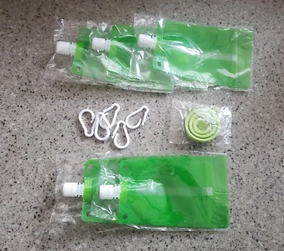 8 Ounce Plastic Flask Set with Funnel & Belt Hook