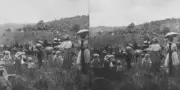 Crowds People Watching Funeral American Politician Andrew Jackson - Old Photo