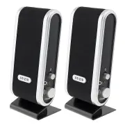 NNEOBA 6W USB Wired Stereo Speakers for PC Laptop (White)