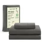 LANE LINEN 100% Organic Cotton Sheets Set, 3Pc Bed Sheets Twin Size, Classic ...